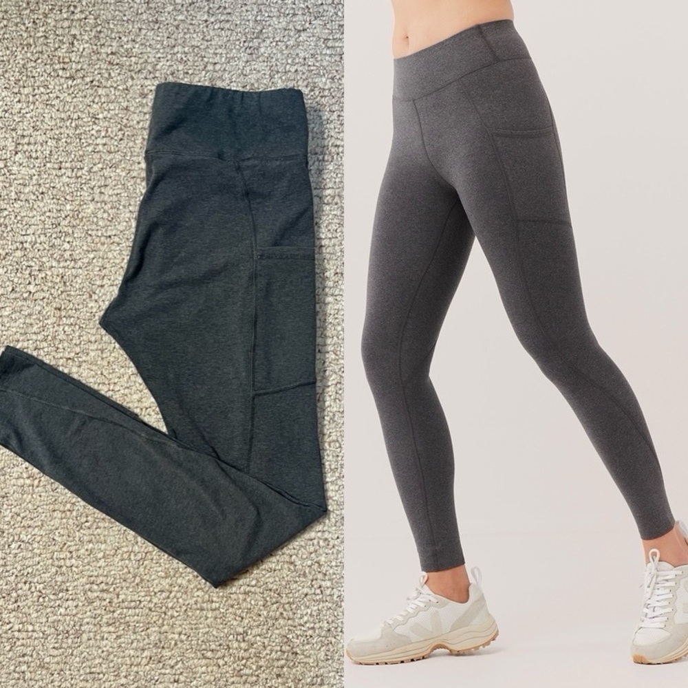 Pact Organic Cotton Pocket Leggings Charcoal Gray Size M